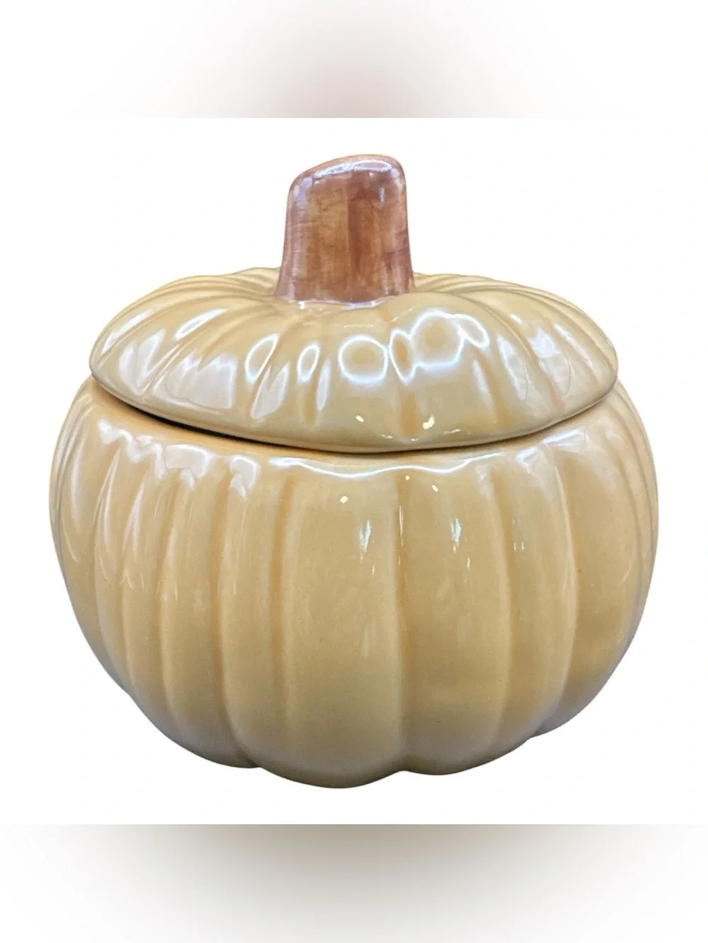 Vintage William Sonoma Harvest Ceramic Pumpkin Covered Soup Bowl
